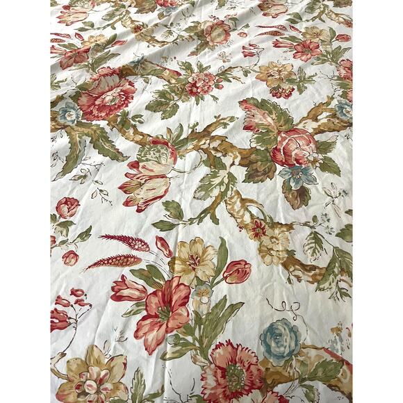 Pottery Barn QUEEN Katherine Peony Floral Duvet Cover Neutral & 2  Shams Rare - Picture 4 of 6